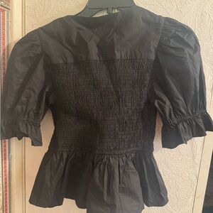 Sugarlips Black Smocked Blouse